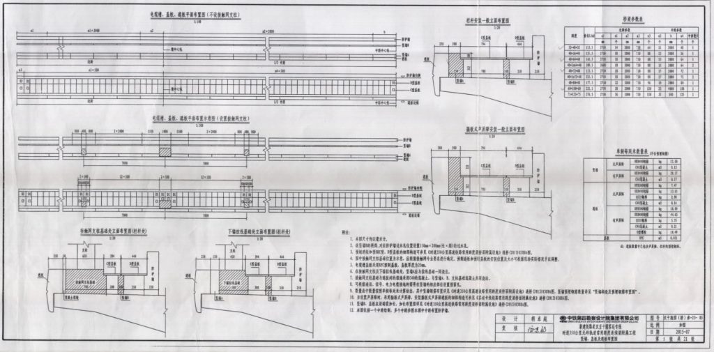 高鐵水泥電纜槽、蓋板、遮板平面安裝布置圖PDF下載